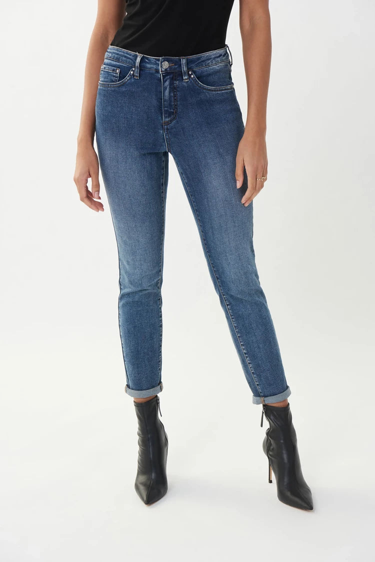 Jeans 7/8 bleu moyen délavé /Joseph Ribkoff
