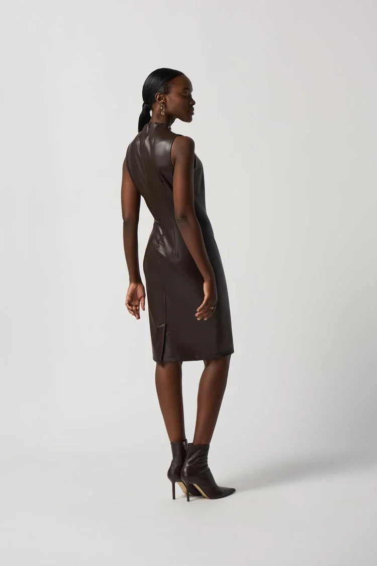 Robe simili cuir brune /Joseph Ribkoff