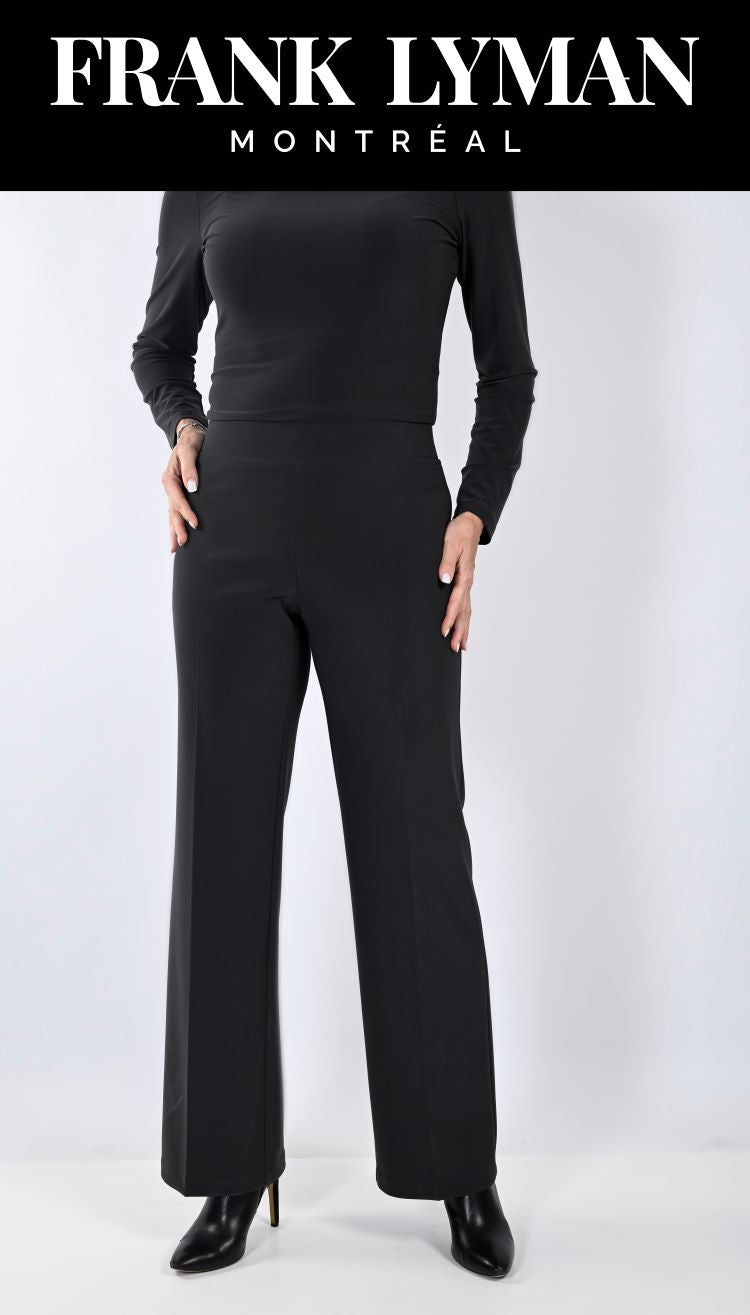 Pantalon noir jambe large /Frank Lyman