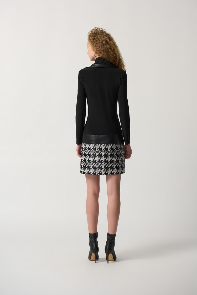 Robe droite pied-de-poule/Joseph Ribkoff