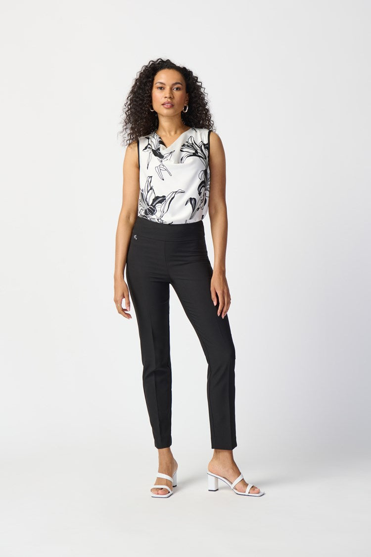 Pantalon noir ajusté 7/8 /Joseph Ribkoff