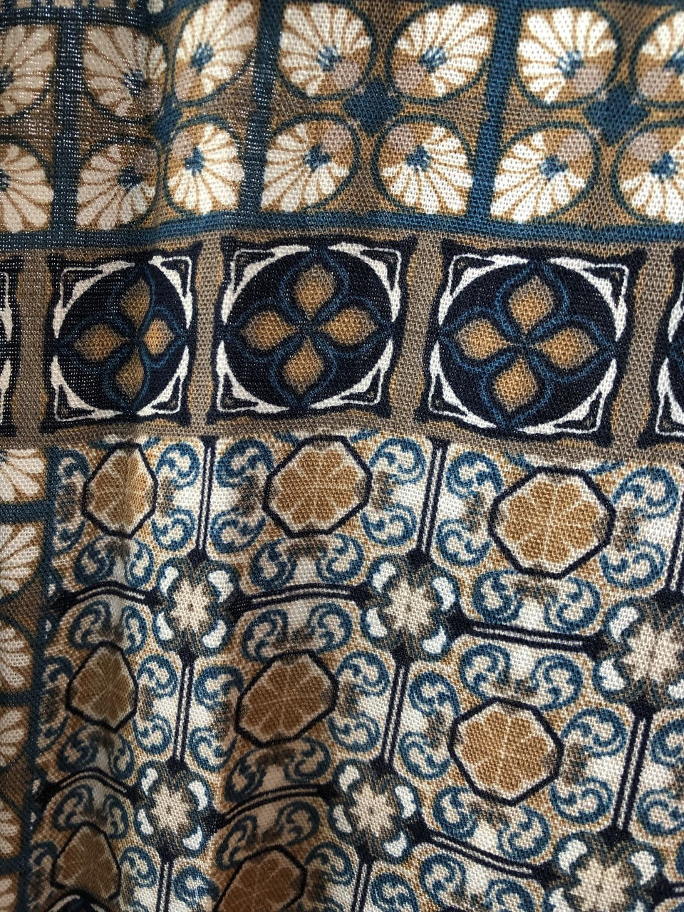 Robe bleu motif /Apricot