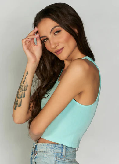 Croc top bambou aqua/C'est moi