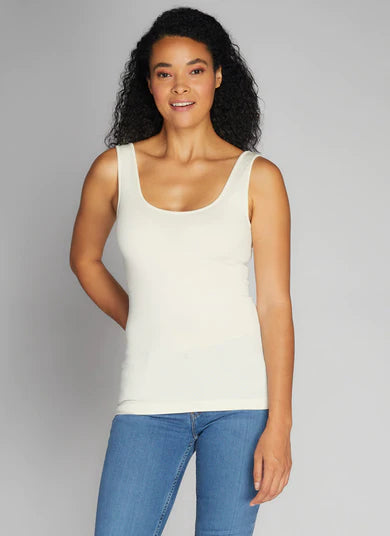 Camisole court bambou ivoire/C'est moi