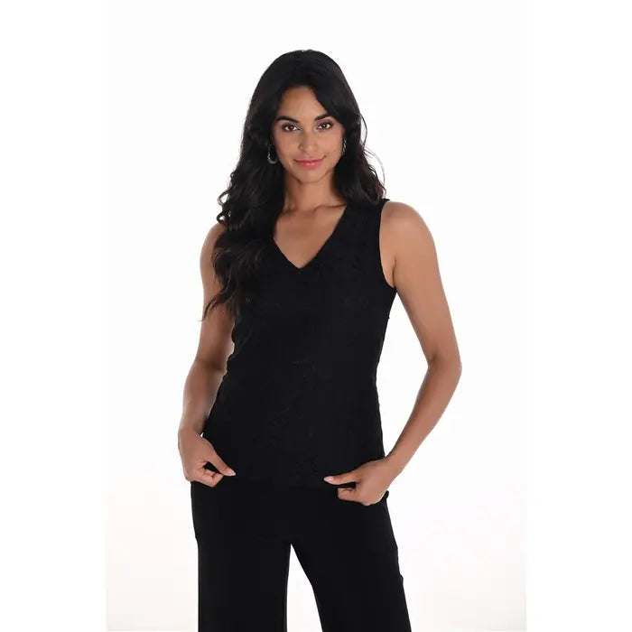 Camisole noire en dentelle/FL