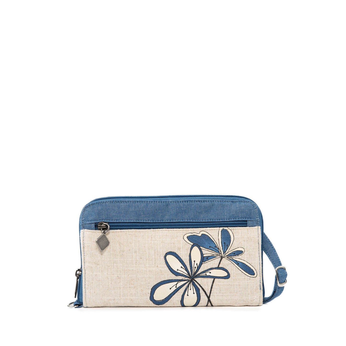 Pochette portefeuille bleu jeans et crème/Jak's