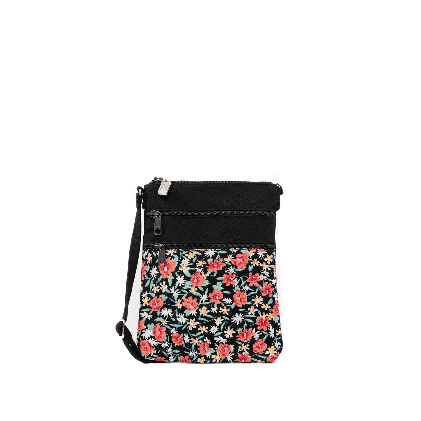 Pochette de marche fleurie noire/Jak's