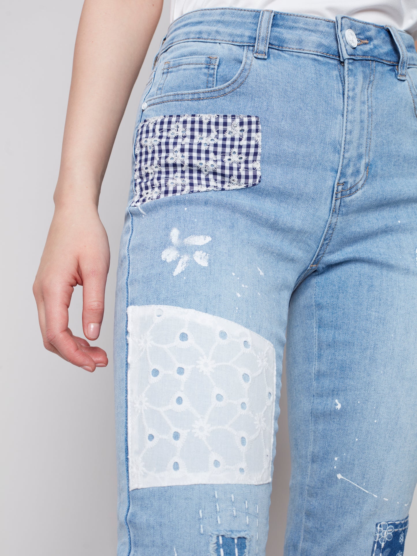 Pantalon jeans patch/ CharlieB