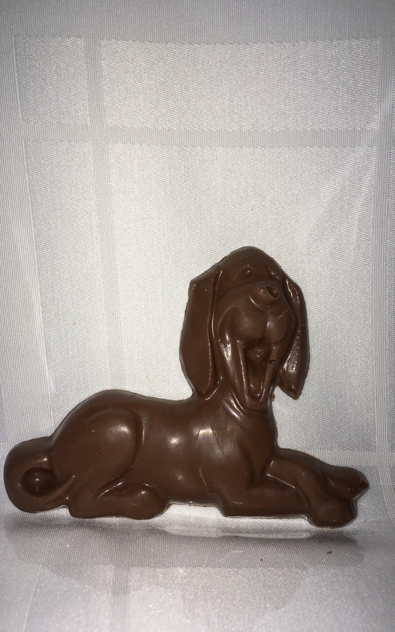 Chocolat belge chien plat souriant 60g environ