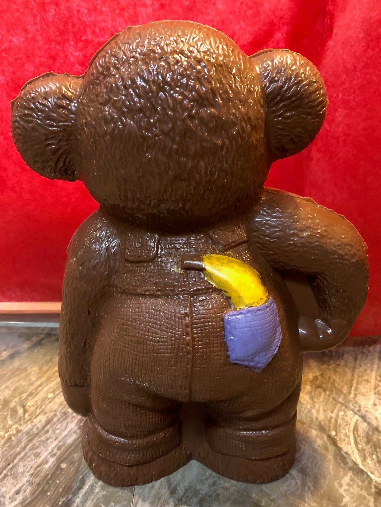 Chocolat belge singe banane salopette géant 500g environ