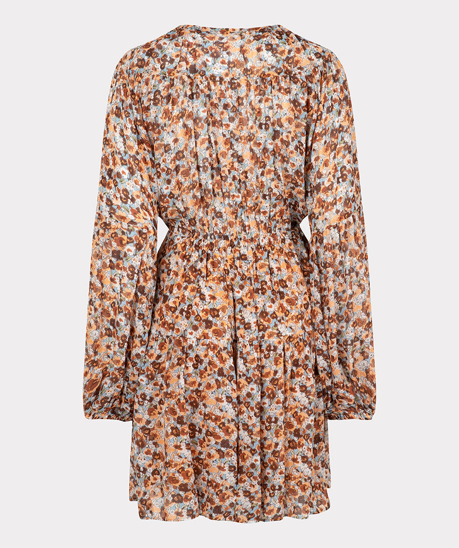 Robe brune florale/Esqualo