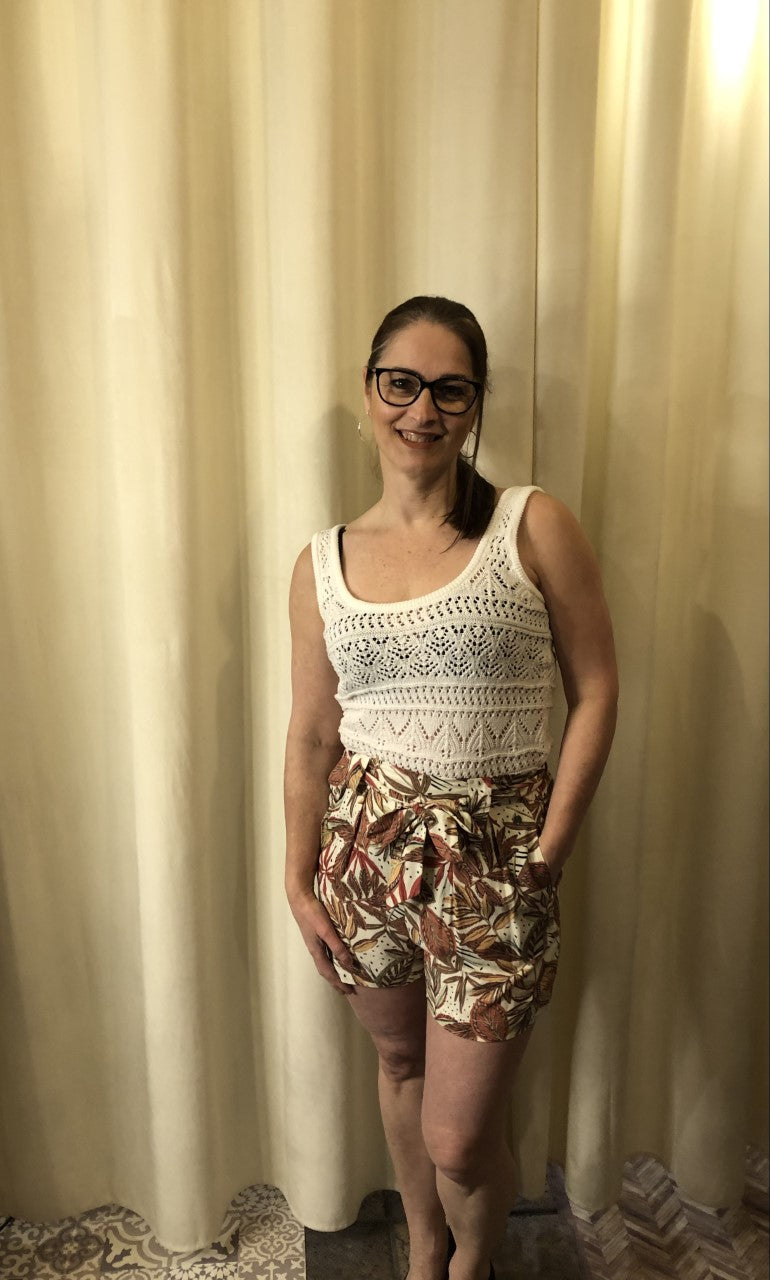 Short motif feuille rouge /Garcia