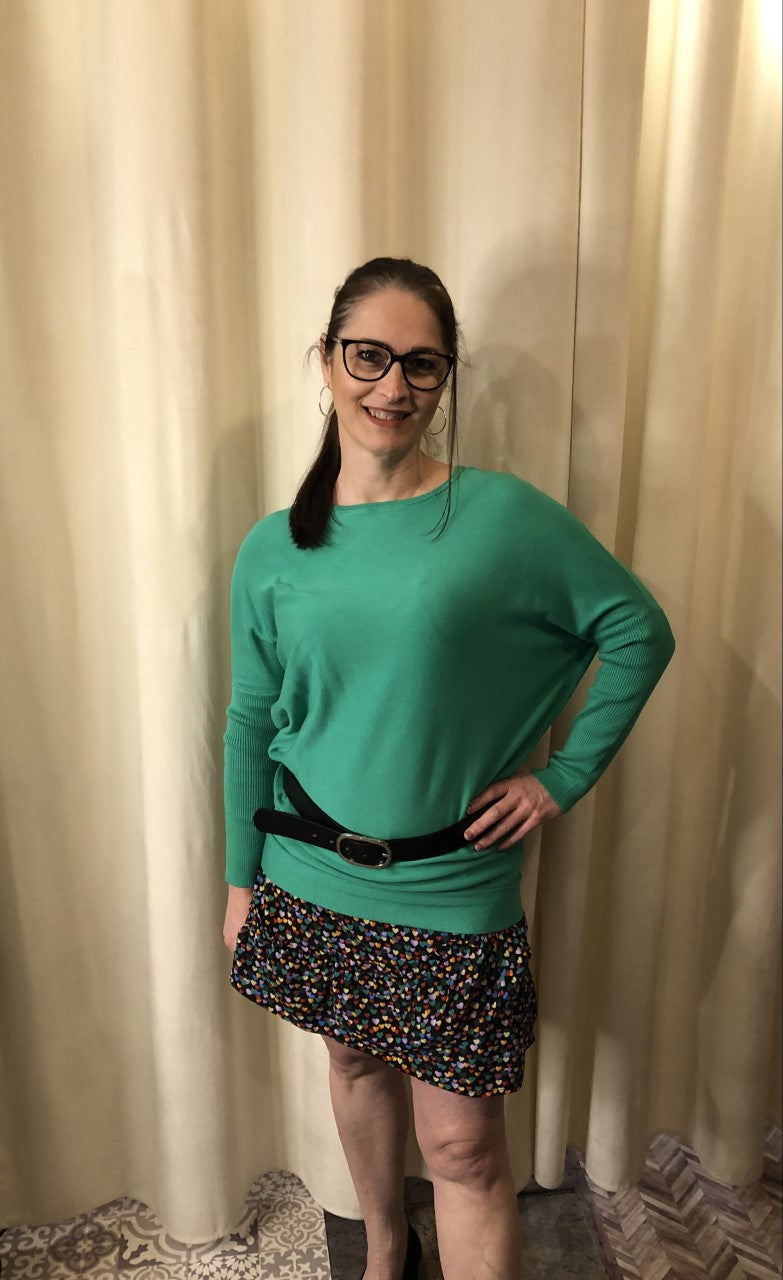 Robe gilet vert jade/Esqualo