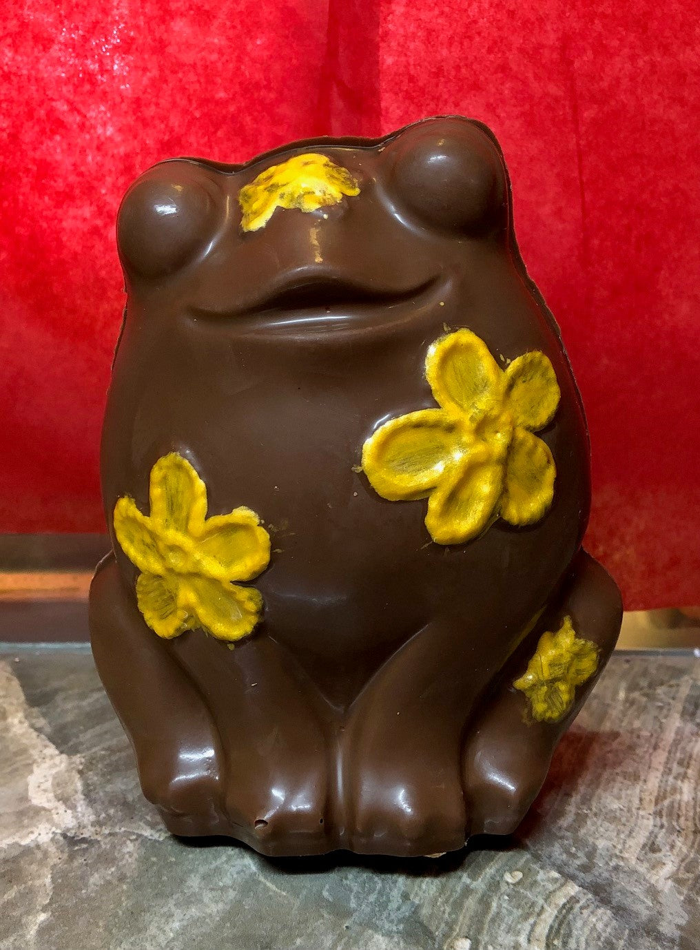 Chocolat belge grenouille fleur 200g environ