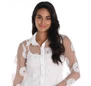Chemise blanche motif fleur/FL