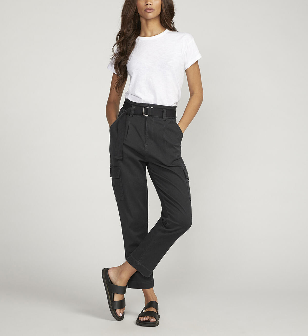 Jeans brun tobacco cargo/Silver Jeans