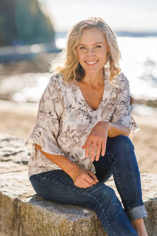 Tunique blanche feuillage gris/Papillon