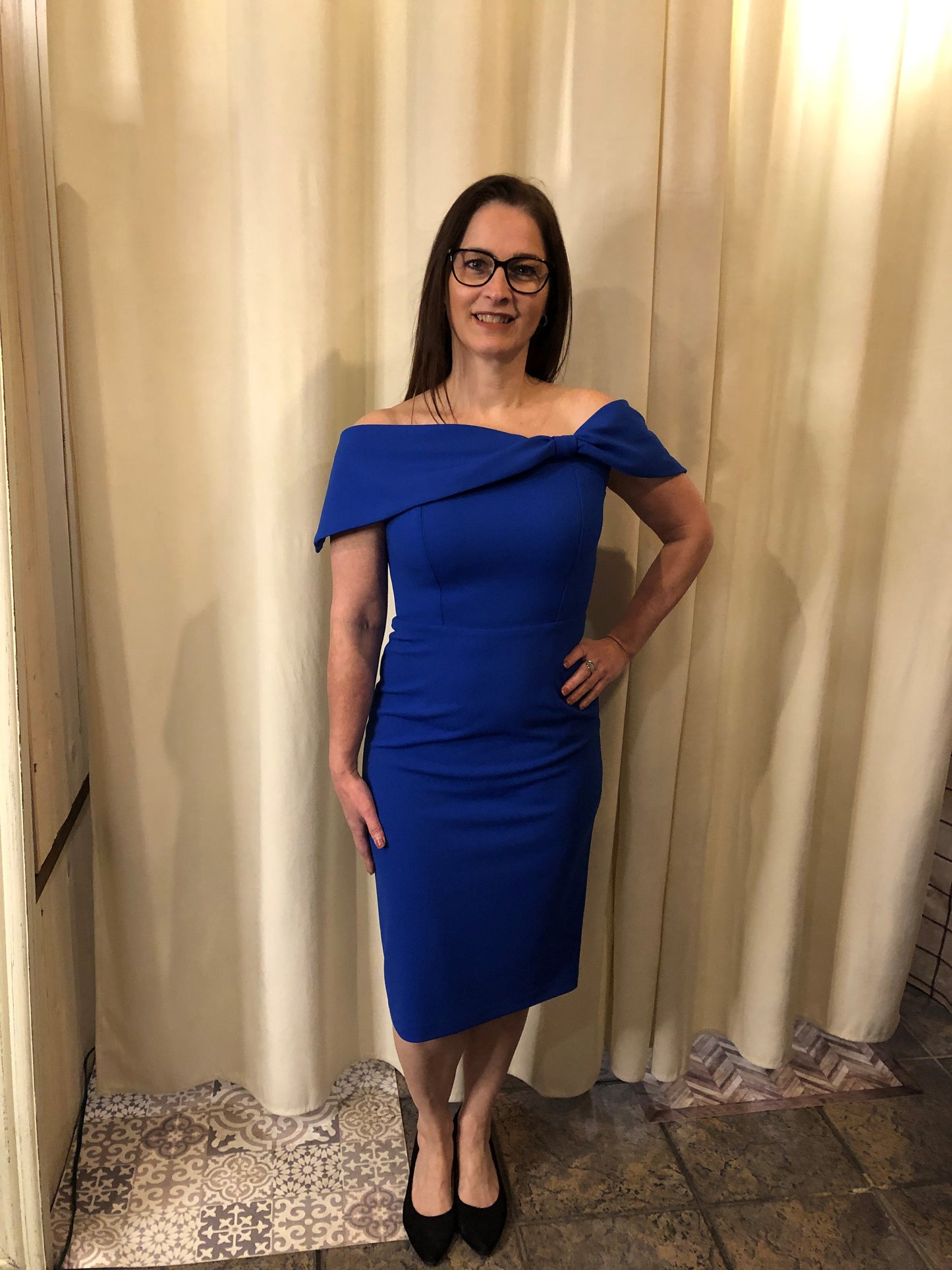 robe bleu électrique /Frank lyman