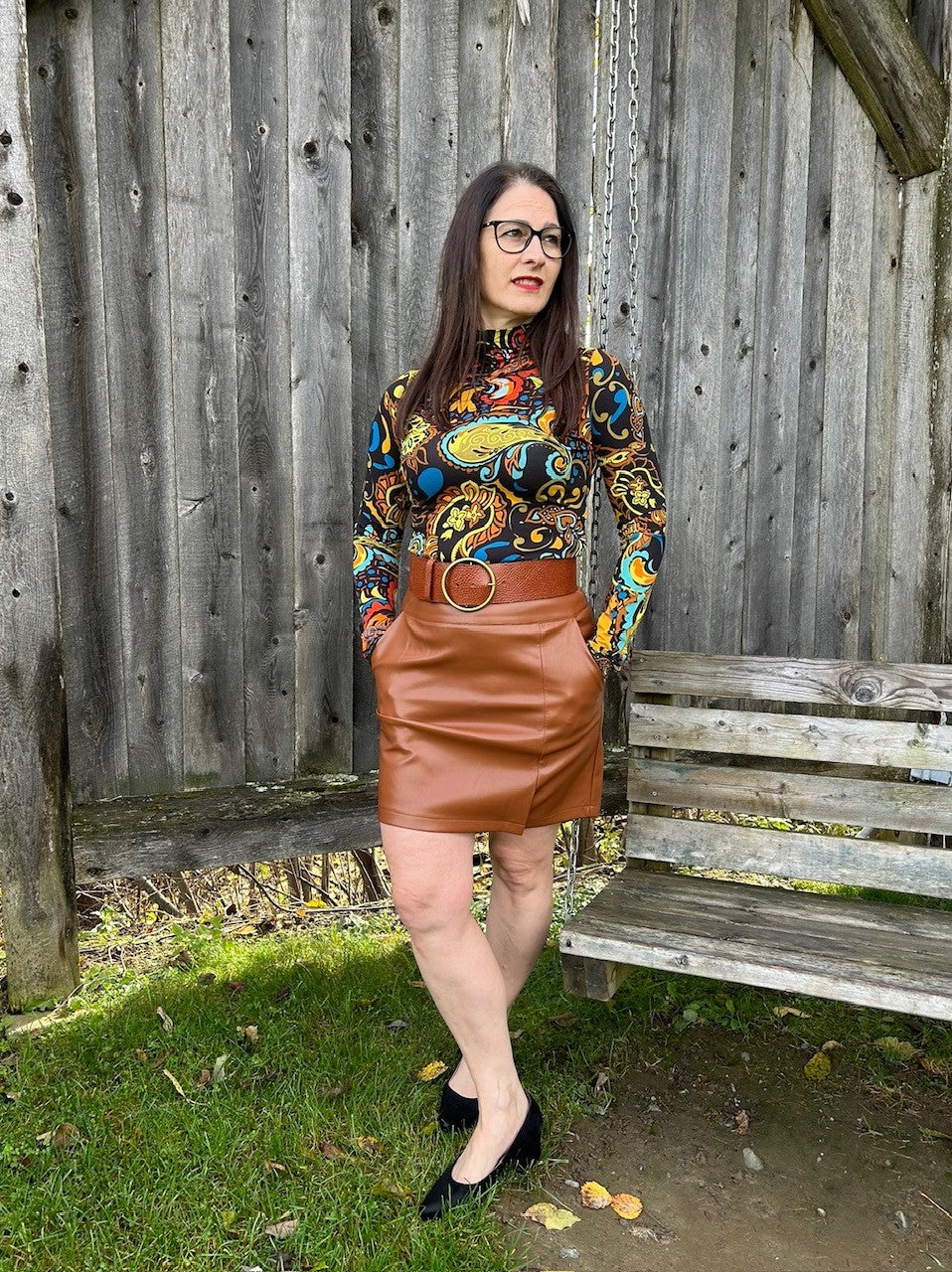 Col roulé à motifs multicolores /Esqualo