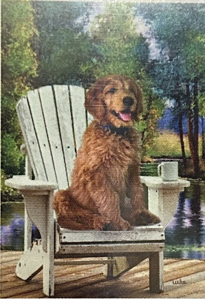 Drapeau chien doodle 28X40PO