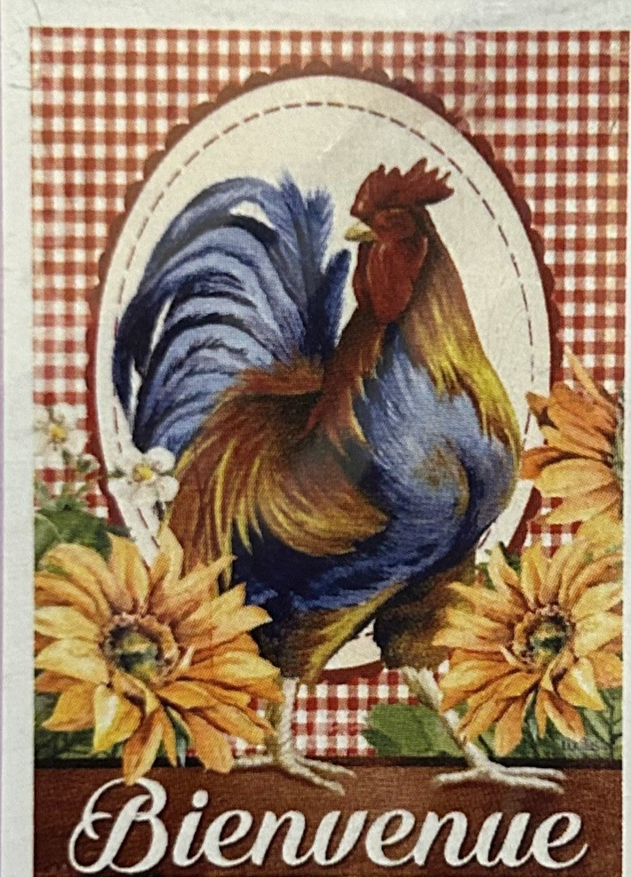 drapeau le coq bienvenue 28X40PO
