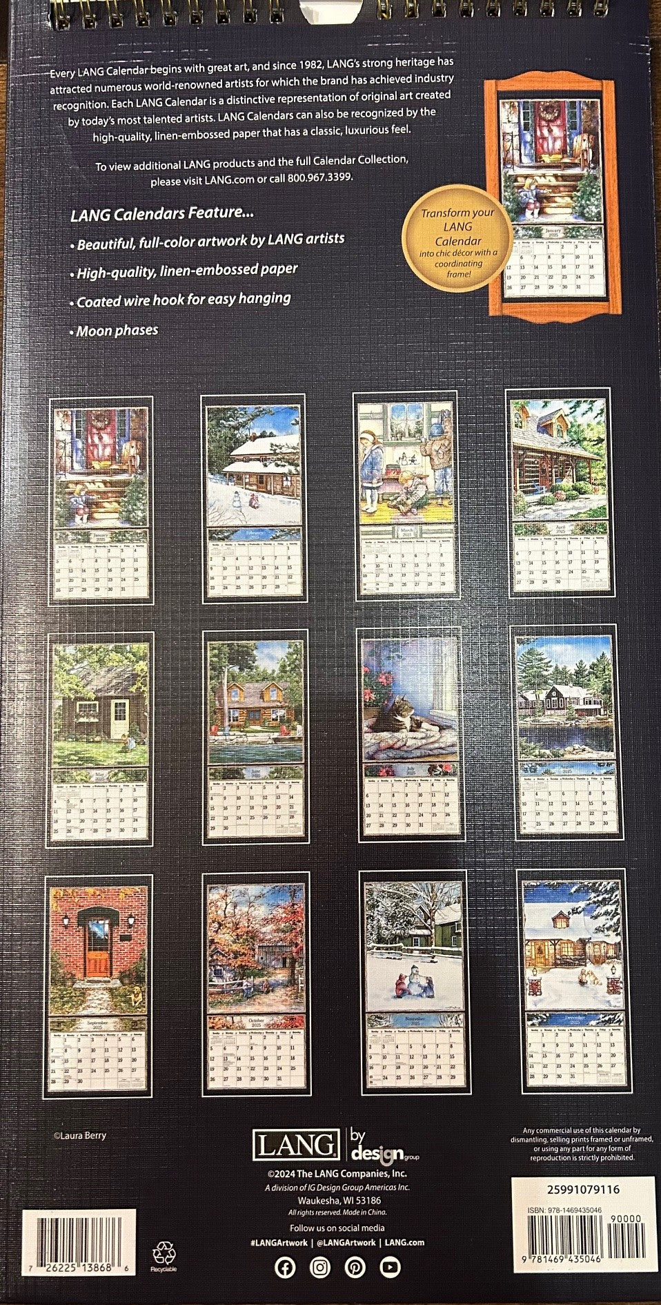 Calendrier country welcome 2025 petit