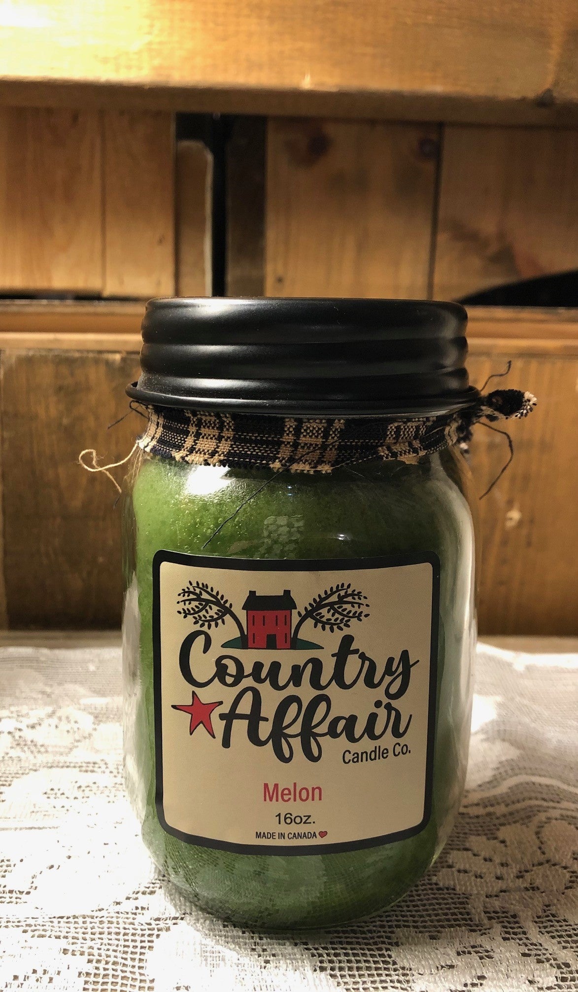 Chandelle jar rustique MELON 16