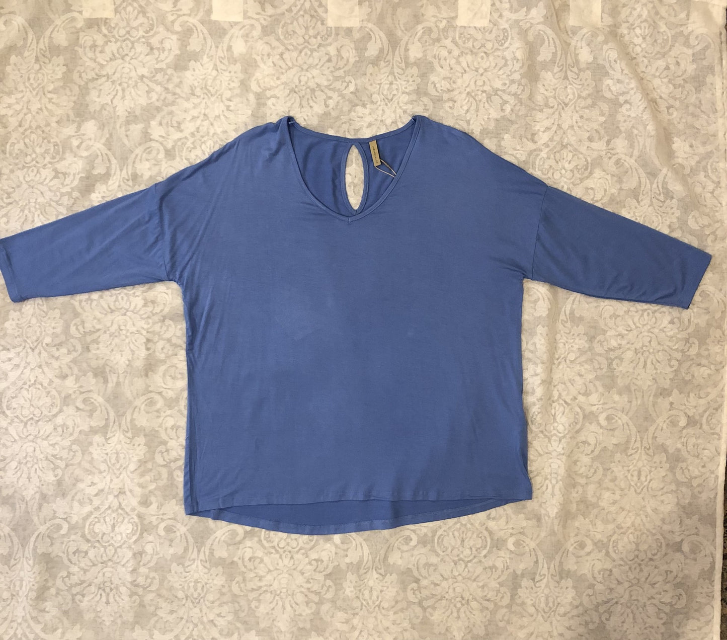 Chandail bleu manche 3/4 /Soya