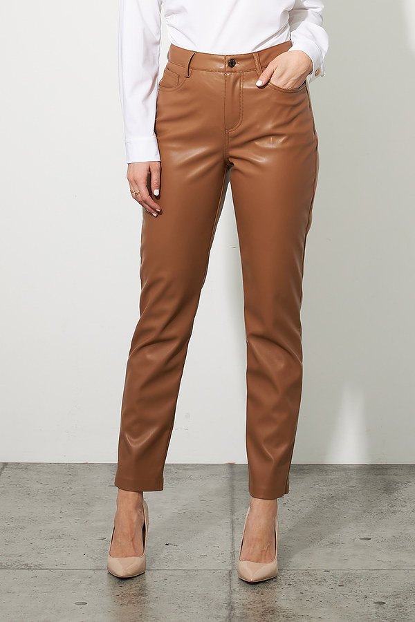 Pantalon cuir muscade jambe droite /Joseph Ribkoff