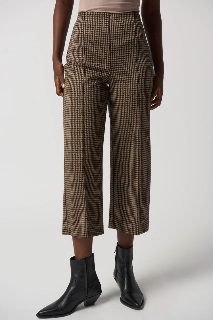 Pantalon jupe-culotte pied-de-poule/Joseph Ribkoff