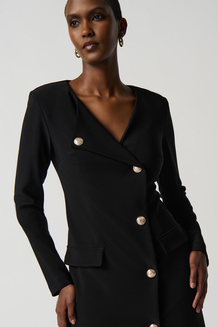 Robe noire style blazer/Joseph Ribkoff