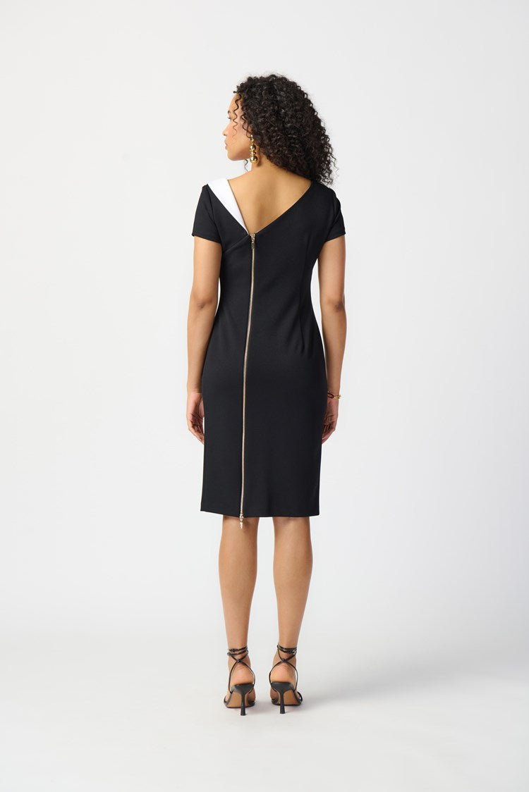 Robe noire décolté asymétirique /Joseph Ribkoff