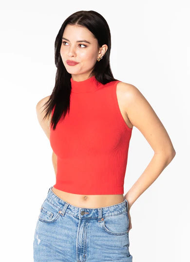 Camisole top bambou col haut goji/c'est moi