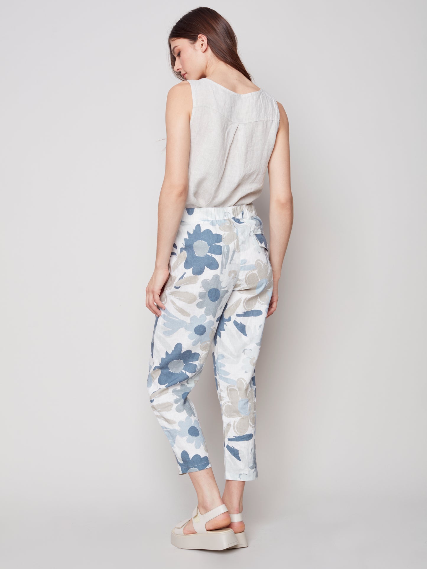 Pantalon fleuri basilic  Charlie B