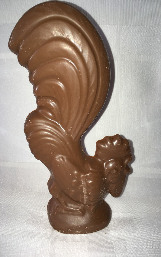 Chocolat belge coq petit plein plat  80g environ