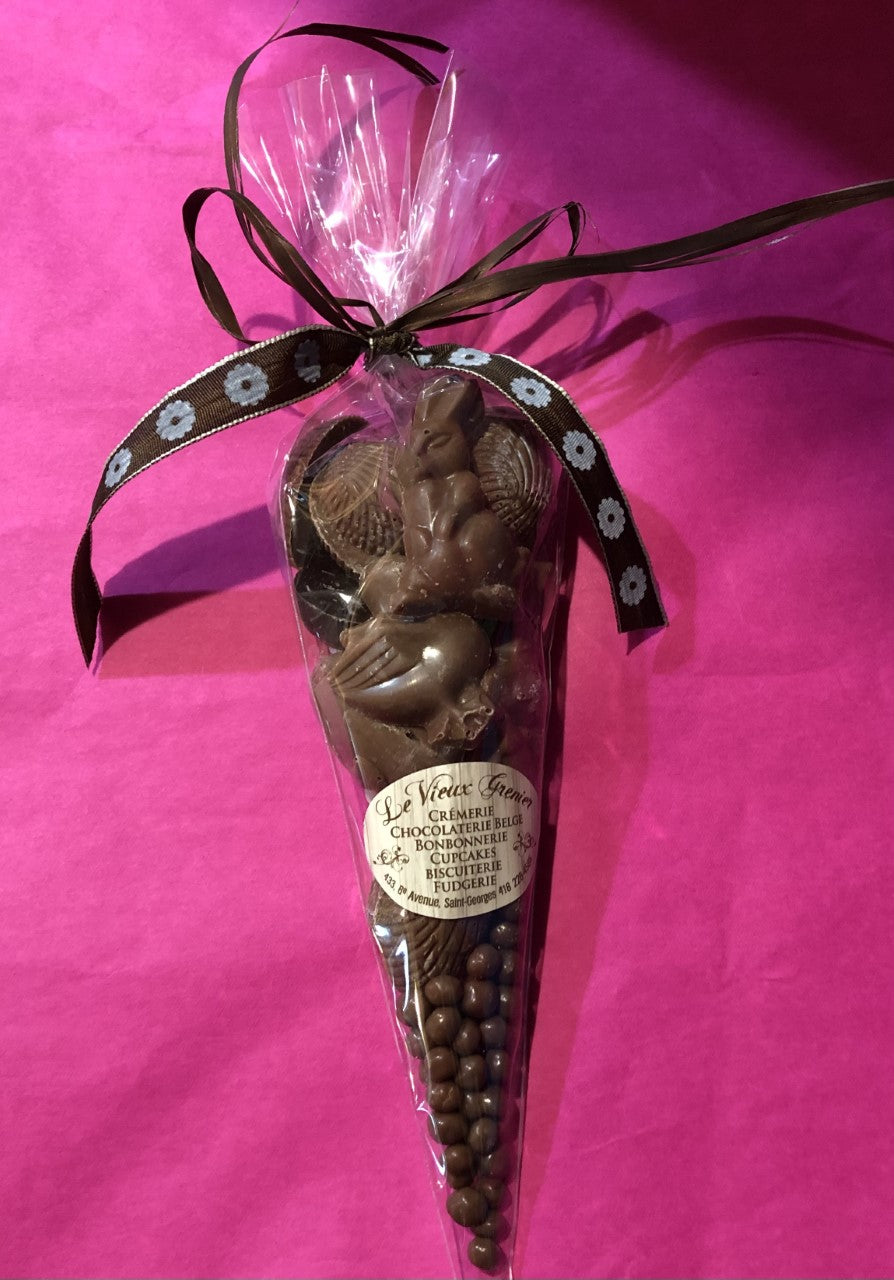 Chocolat belge cône 100g  4.99$