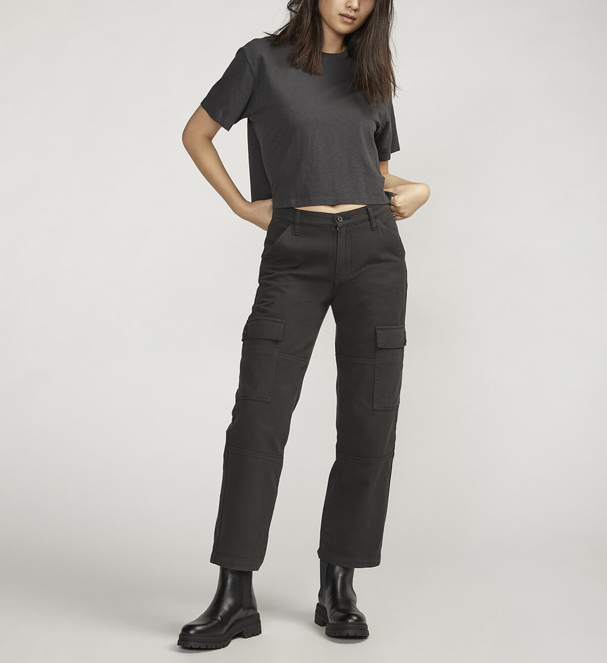 Jeans pantalon cargo noir /Silver Jeans