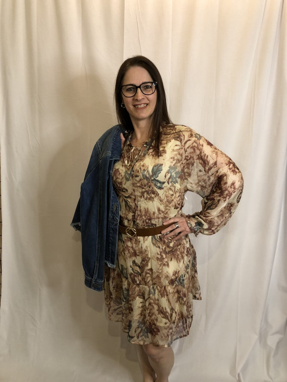 Robe fleur rose antique /Dex
