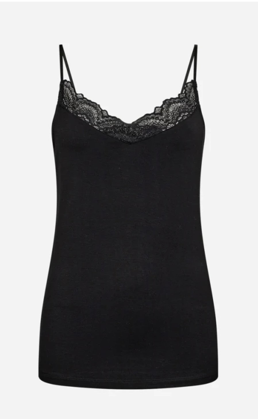 Camisole blanche mince douce avec dentelle/Soya