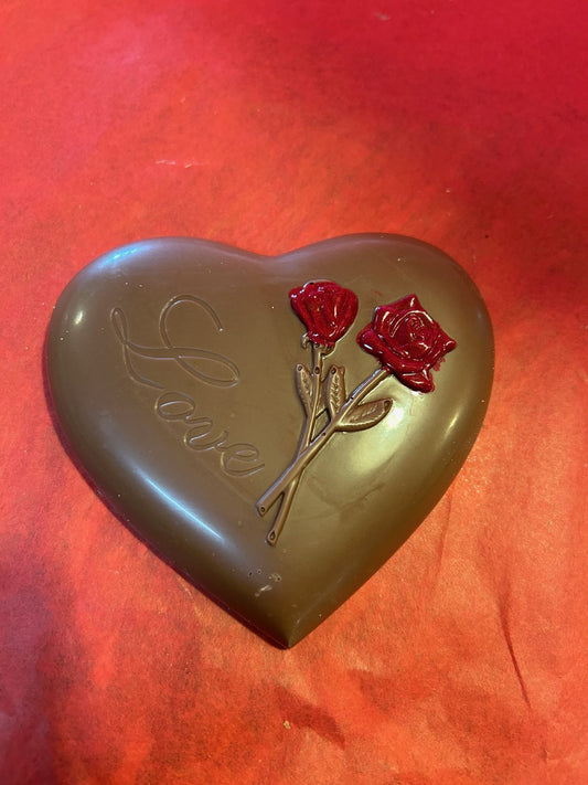 Chocolat coeur 2 roses love Belge 110g