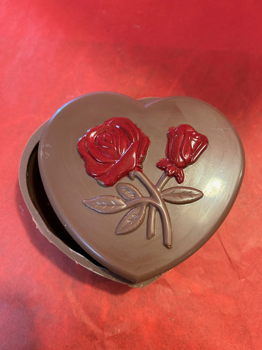 Chocolat bonbonnière coeur 2 roses Belge 7 mcx
