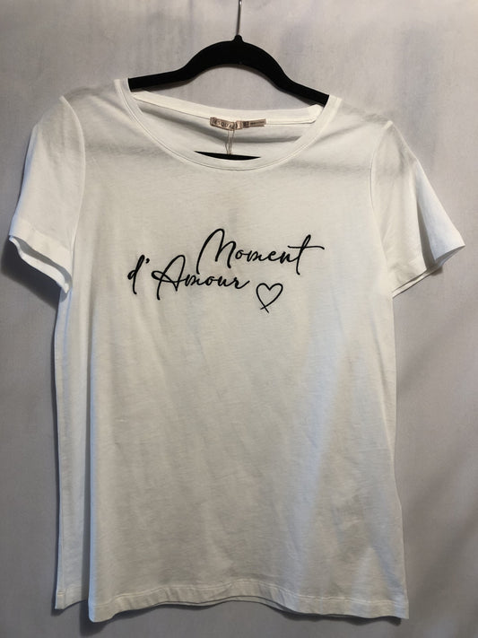 T-shirt blanc moment d'amour/Esqualo