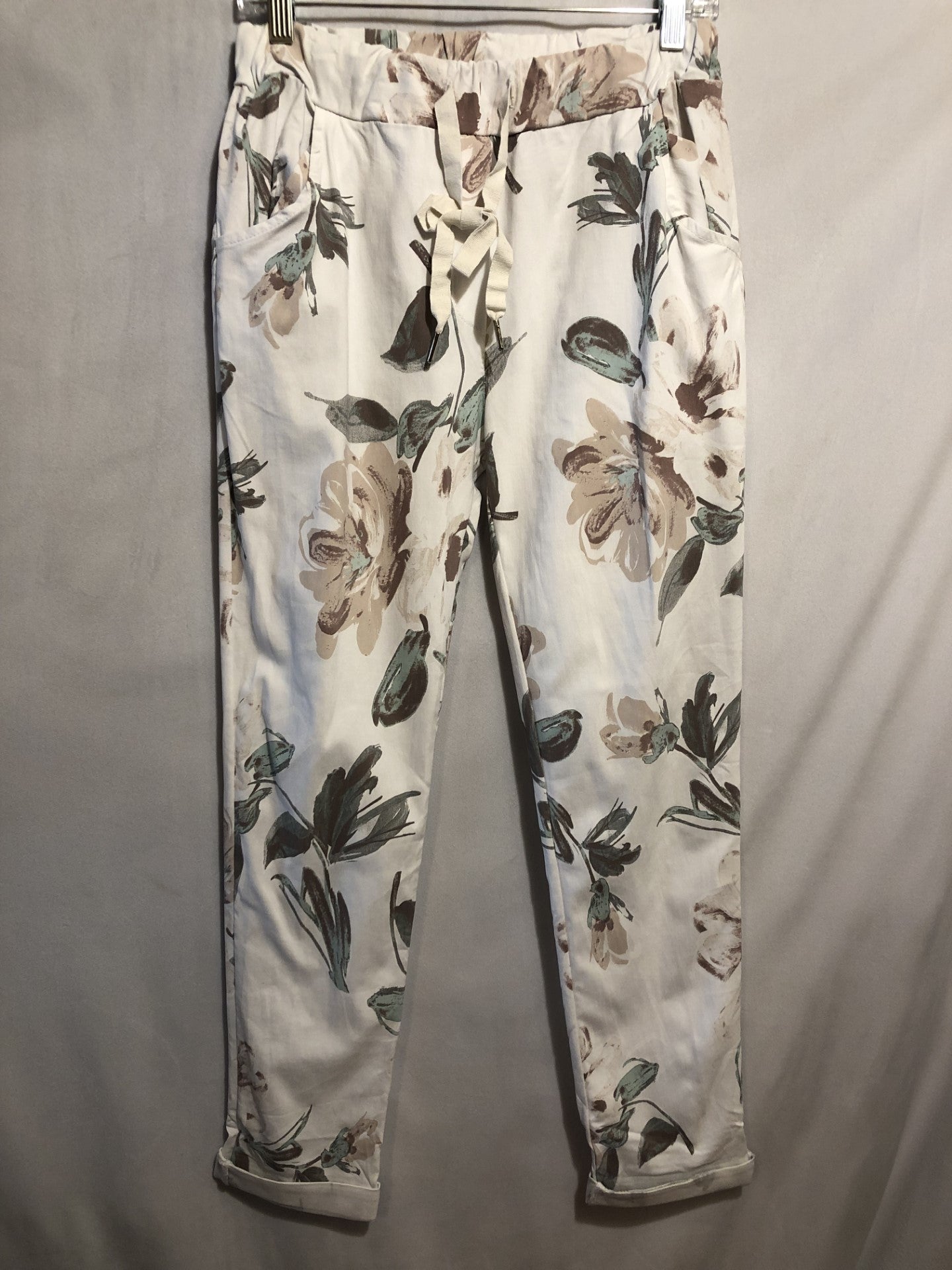 Pantalon floral crème/Eternelle