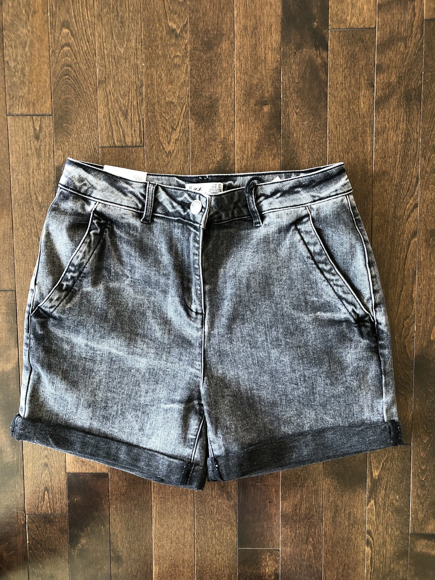 Short en jeans bleu délavé/Dex