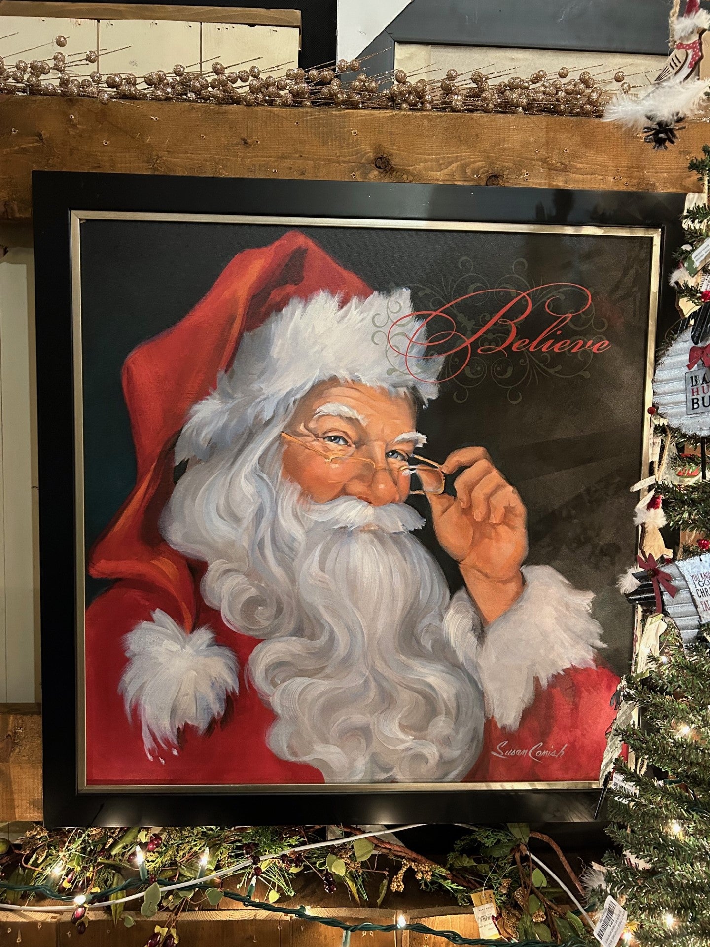 Tableau croire au père noël 27x27